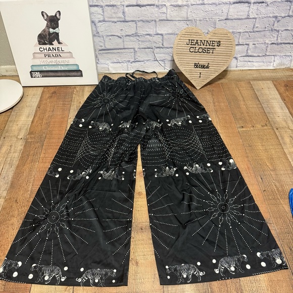 Johnny Was Biya black silk celestial tiger set Size XL RARE - Picture 14 of 16